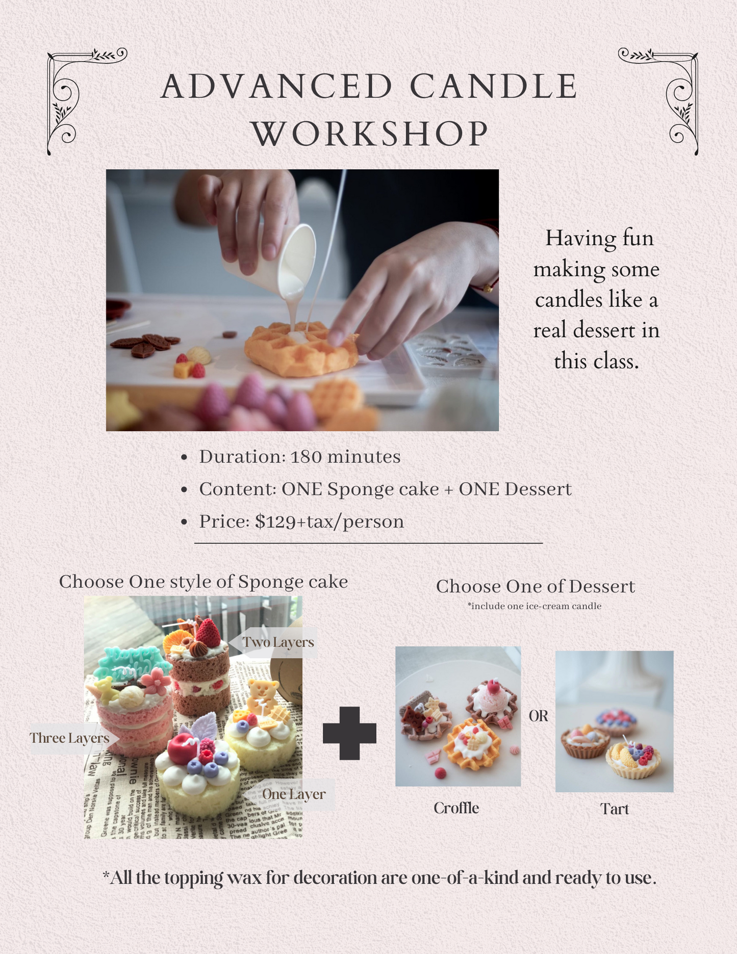 Candle Workshop Online Booking-Dessert And More