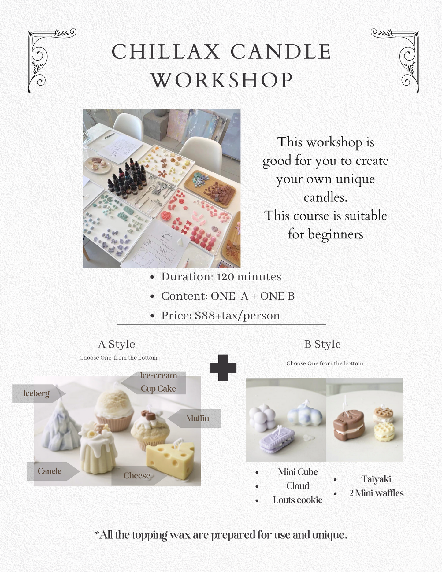 YESBOUTIQUE CHILLAX CANDLE WORKSHOP