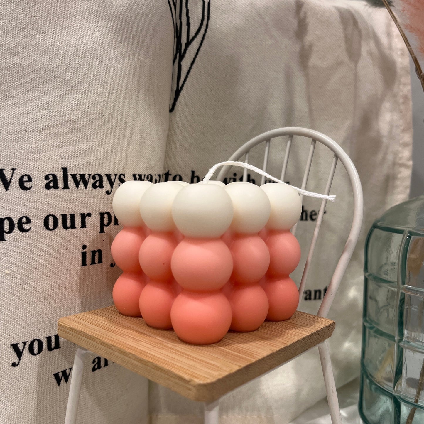 Bubble Cube Ball Candle (Large)