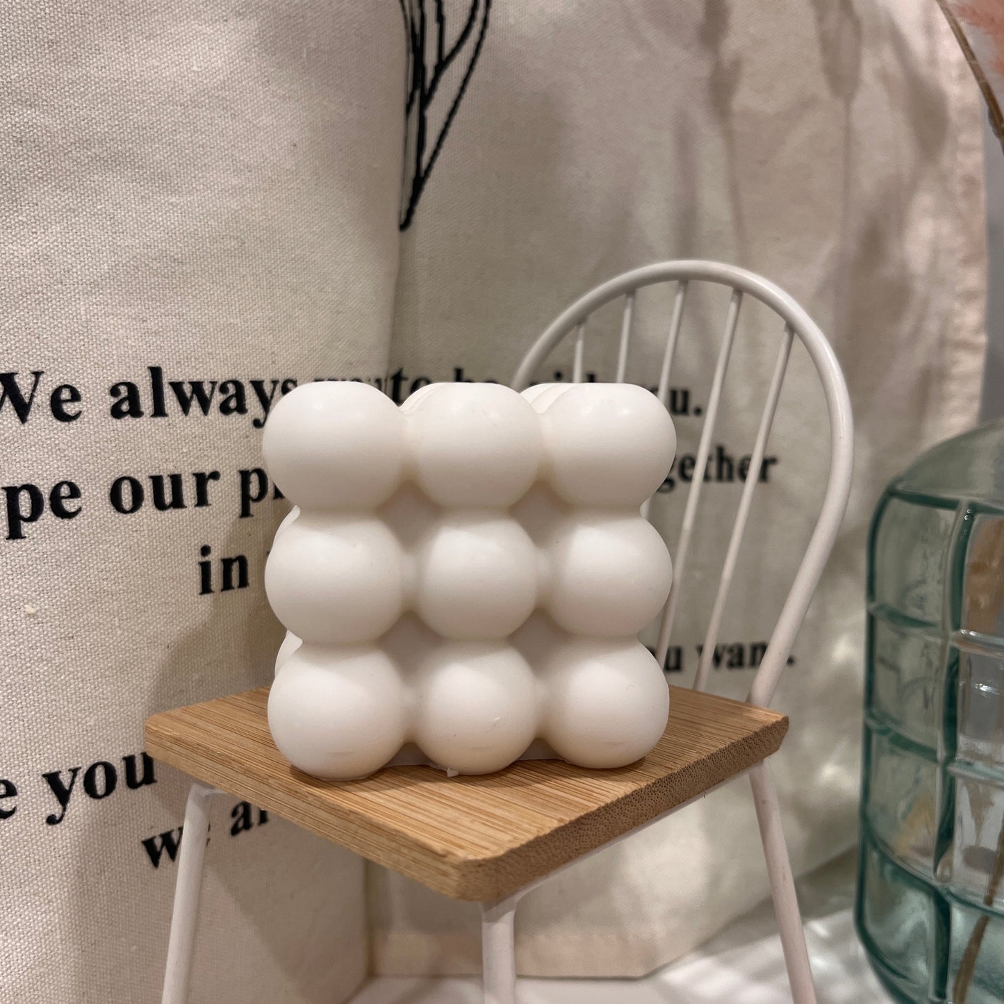 Bubble Cube Ball Candle (Large)