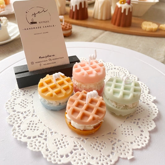 Mini Waffle Candles Set